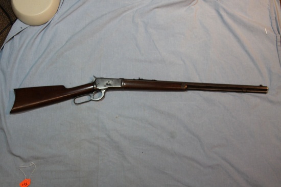 Win. 1892 rifle, .25-20, 24" oct. barrel, #376815, good wood, ave. bore