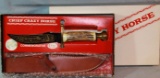 Crazy Horse Comm. Hunting knife w/sheath, 6