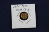 1851 $1 Gold Coin