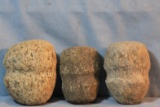 3 Indian hammer stones