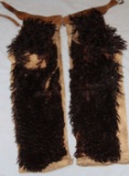 Black wooly chaps, rough