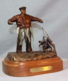 Heikka bronze sculpture, Andy Told It, (Fisherman w/His Catch). 7/36, 7