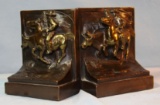 Herzel, Paul bronze sculpture bookends, The Roper bookends