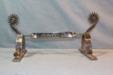 Ed Sims, Uvalde, TX., spurs, mtd on boot scraper from Walker Ranch, Anacond