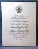 Orignal President Trump Inaugural Invitation, Jan., 2017, 11