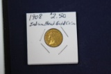 1908 $2 1/2 Gold Coin, Indian Head
