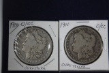 2 Morgan dollars: 1900 -O/CC  Overstrike   are there 2 of these ??