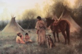 Duncan, Robert print, Dawn at the Indian Camp, 1987, 22