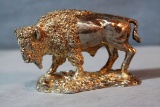 Paul Geffree sterling silver buffalo sculpture, AP/100, 3 1/2 x 2 x 2