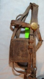 U. S. Cavalry harness bridle w/conchos, bridle marked Studebaker