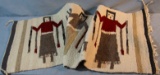 Indian woven saddle blanket and small woven table runner