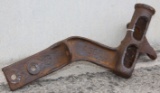 Buggy whip holder, mercantile garden rake holder and whip holder