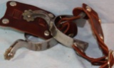 Kelly stainless steel spurs, Angie Bjorkman straps & Silver mtd Tough 1 cut