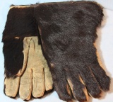Horsehair covered gloves