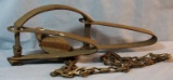 Newhouse 4 1/2 wolf trap, w/ chain and Victor #3 trap w/ chain