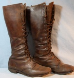 High top Cavalry lace-up boots and Cavalry stirrups