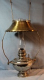 Nickel/Brass hanging oil lamp