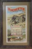 Winchester calendar page, Dec., 1894, framed