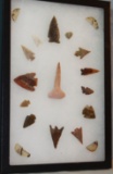Arrowheads, awl, 4 agates, Central Montana