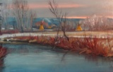 Bailey, William oil on board, untitled Indian Village, 12