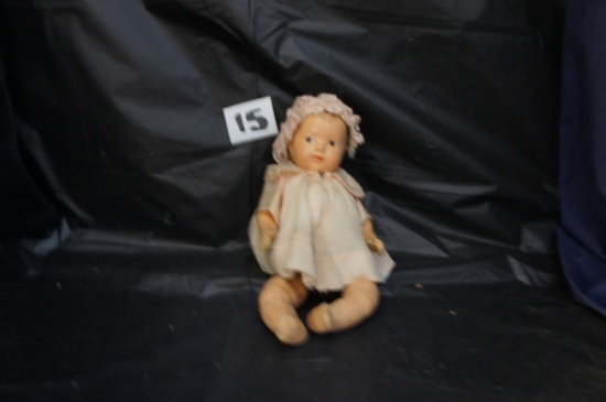 "Antique Doll"  {plastic body cracked - some parts need to be reattached - legs]   8 " tall