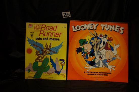 The ROAD RUNNER dots and mazes 1979 excellent cond & 1996 Looney Tunes Calendar