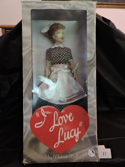 I Love Lucy, The Lucille Ball Vinyl Portrait Doll, Approx. 16", Franklin Mint, NIB, Box opened