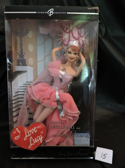 I Love Lucy Barbie, Lucy Gets In Pictures, 12", Ep.# 116, NIB, 2006 Mattel, Box has wear, cut on sid