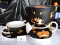 Bone China, Tea For One Royal Heart, Tea Pot, Cup, Saucer, Container