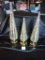 Set of 3 Hand Crafted Beaded Glass Christmas Trees with Timer, Valerie, 16