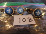 Sinnissippi Council BSA, 2 Tie Clips, 1 Pin