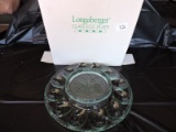 Glass Egg Plate, Longaberger, New In Box, 11