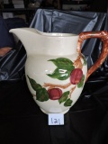Hand Decorated Ceramic Pitcher, Made in USA, 8 1/2
