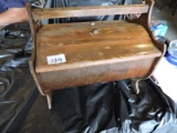 Vintage Sewing Box, Wood, 11 1/2
