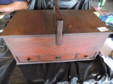 Vintage Sewing Box, Wood, 10
