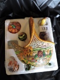 Jim Shore, Basket of Plenty, Set of 6 Harvest Basket Figurine, In Box, #4009015