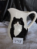 Tom Cat Pitcher, Ceramic, Made In Japan, 5 1/2