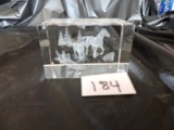Paper Weight, Horses, Plexiglass, 2