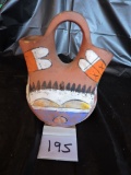 Native American Wedding Vase, Clay, 4 1/2