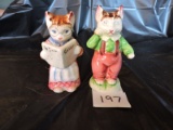 Cat Salt & Pepper Shakers, Made In Japan, 3 1/2