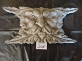 Green Man Plaque, Concrete, 10