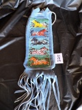 Beaded Pouch, Suede, 10
