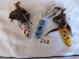 Hand Made, Beaded Corn Key Chains, 2 1/2