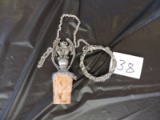 Dragon Wine Stopper/Cork, Fellowship Foundry, 1990, Metal, Stopper is 3 1/2