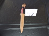 Wooden Hand Carved Book Mark, Canadian Artist, R. Audet, 4 1/2
