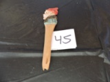 Wooden hand carved book mark, Canadian Artist, R. Audet, 4 1/2