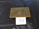 Solid Brass Tomahawk Belt Buckle