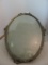 Oval Bubble Glass Frame, Metal, Tarnished, Dents, Scratches