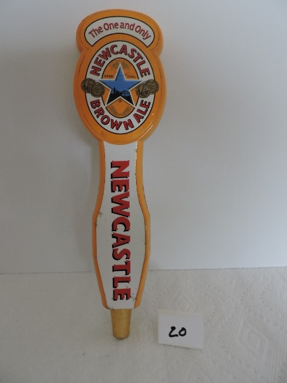 New Castle Brown Ale Tapper Handle, 4 sided, 11"