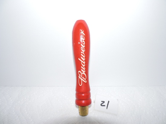 Budweiser Tapper Handle, Print on 2 sided, 6", Missing top piece
